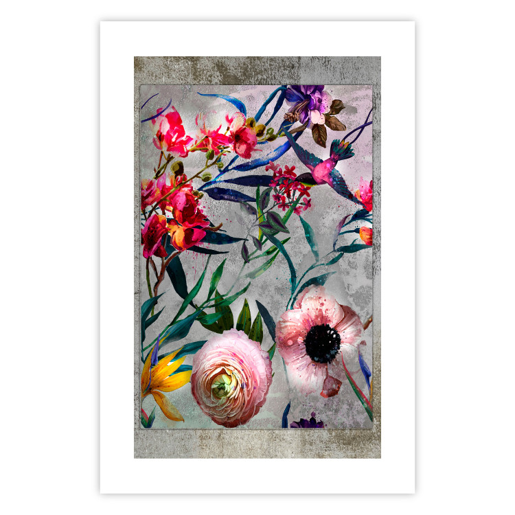 Poster Rustic Flowers - colorful retro composition with a floral motif 116312 additionalImage 19
