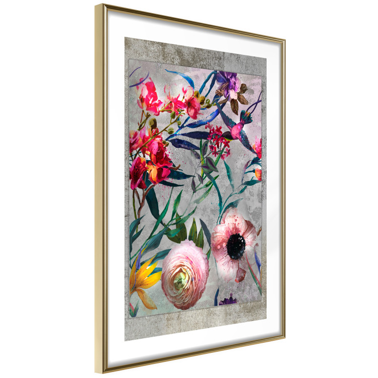 Poster Rustic Flowers - colorful retro composition with a floral motif 116312 additionalImage 6