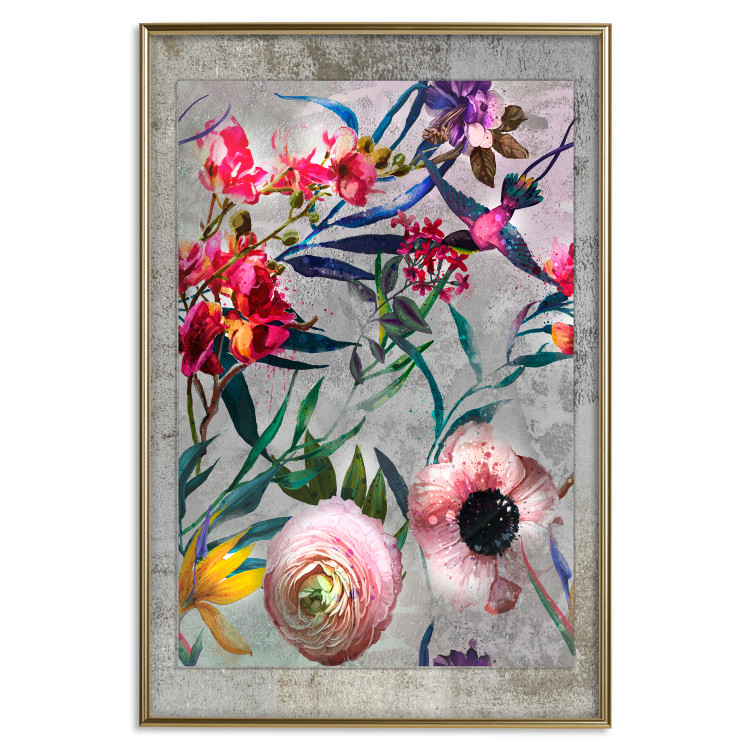 Poster Rustic Flowers - colorful retro composition with a floral motif 116312 additionalImage 16