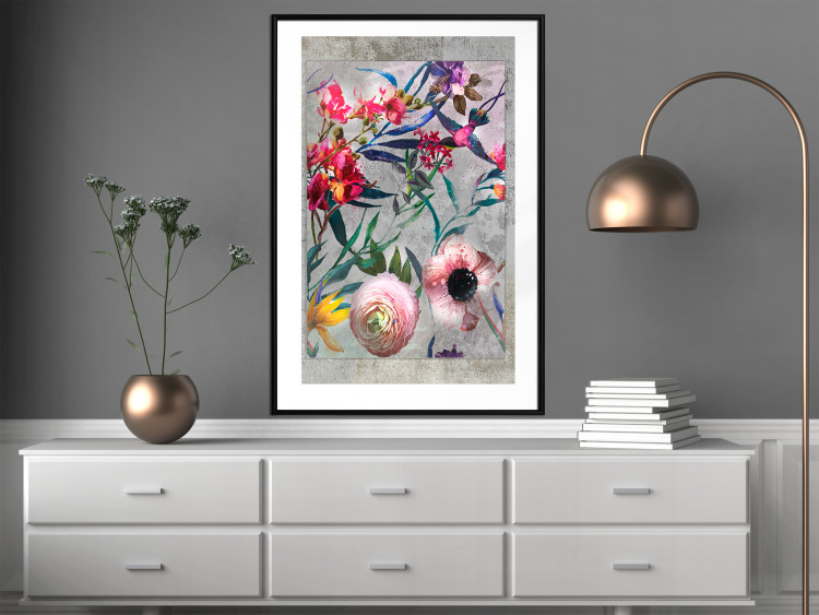 Poster Rustic Flowers - colorful retro composition with a floral motif 116312 additionalImage 4