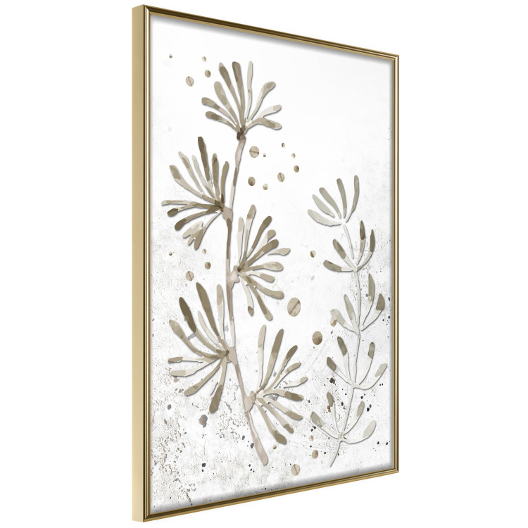 Poster Curved Branches - delicate leaves on a background with muted colors 116412 additionalImage 12