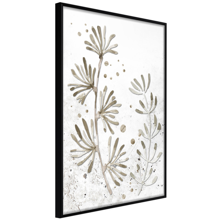 Poster Curved Branches - delicate leaves on a background with muted colors 116412 additionalImage 10