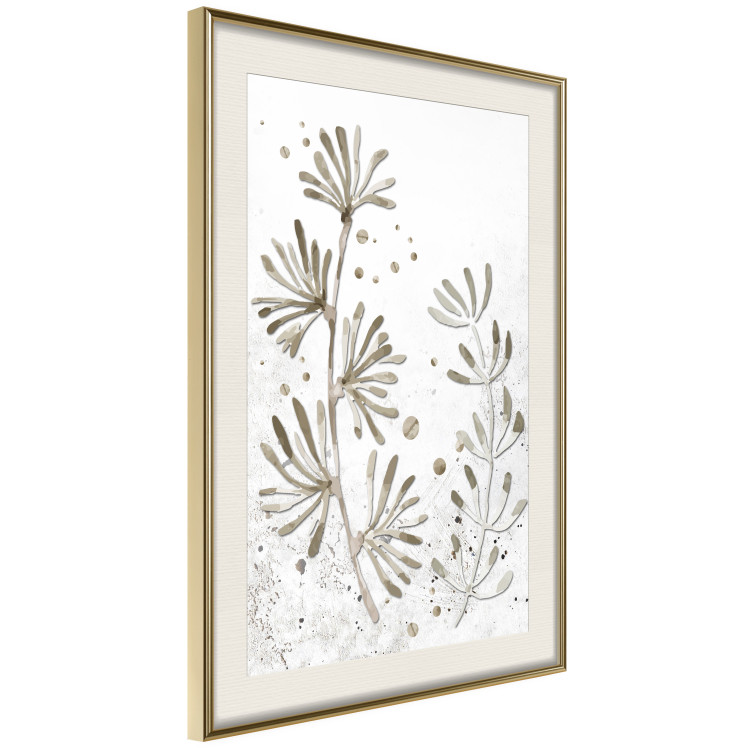 Poster Curved Branches - delicate leaves on a background with muted colors 116412 additionalImage 2