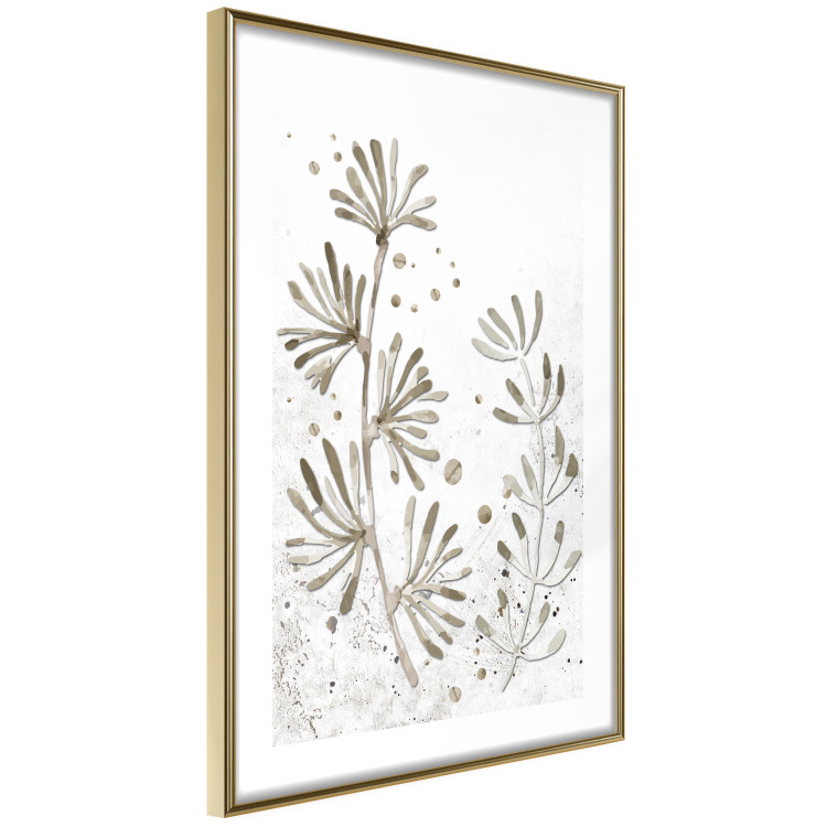 Poster Curved Branches - delicate leaves on a background with muted colors 116412 additionalImage 6