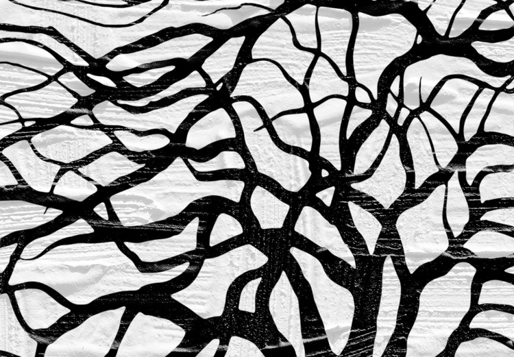 Poster Kiss of the Wind - black and white romantic abstraction with trees 117012 additionalImage 10