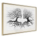 Poster Kiss of the Wind - black and white romantic abstraction with trees 117012 additionalThumb 2
