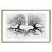 Poster Kiss of the Wind - black and white romantic abstraction with trees 117012 additionalThumb 16
