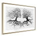 Poster Kiss of the Wind - black and white romantic abstraction with trees 117012 additionalThumb 8