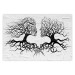 Poster Kiss of the Wind - black and white romantic abstraction with trees 117012