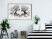 Poster Kiss of the Wind - black and white romantic abstraction with trees 117012 additionalThumb 7