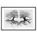 Poster Kiss of the Wind - black and white romantic abstraction with trees 117012 additionalThumb 17