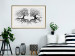 Poster Kiss of the Wind - black and white romantic abstraction with trees 117012 additionalThumb 21