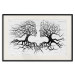 Poster Kiss of the Wind - black and white romantic abstraction with trees 117012 additionalThumb 18
