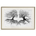 Poster Kiss of the Wind - black and white romantic abstraction with trees 117012 additionalThumb 19