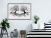 Poster Kiss of the Wind - black and white romantic abstraction with trees 117012 additionalThumb 5