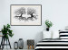 Poster Kiss of the Wind - black and white romantic abstraction with trees 117012 additionalThumb 22