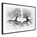 Poster Kiss of the Wind - black and white romantic abstraction with trees 117012 additionalThumb 13
