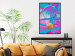 Wall Poster Obstacle Course - colorful geometric abstraction with golden accents 117912 additionalThumb 3