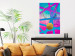 Wall Poster Obstacle Course - colorful geometric abstraction with golden accents 117912 additionalThumb 17