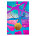 Wall Poster Obstacle Course - colorful geometric abstraction with golden accents 117912