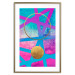 Wall Poster Obstacle Course - colorful geometric abstraction with golden accents 117912 additionalThumb 14
