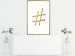 Wall Poster Golden Hashtag - simple composition with a quill symbol on a white background 118312 additionalThumb 13