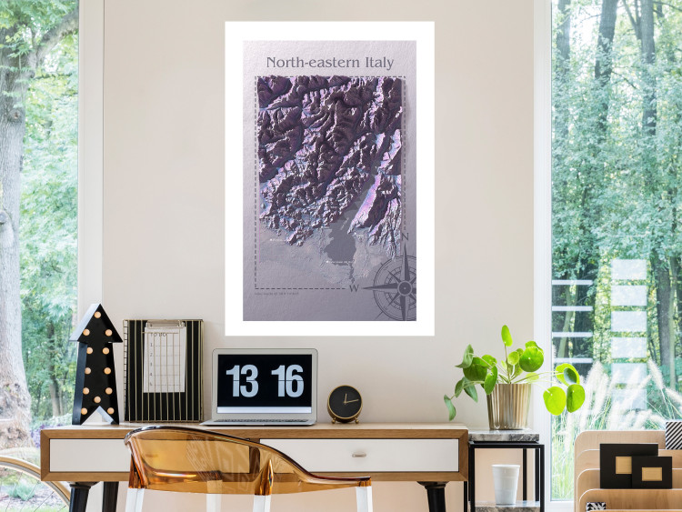 Wall Poster Isometric Map: Northeastern Italy - Italian mountains and texts 118512 additionalImage 6