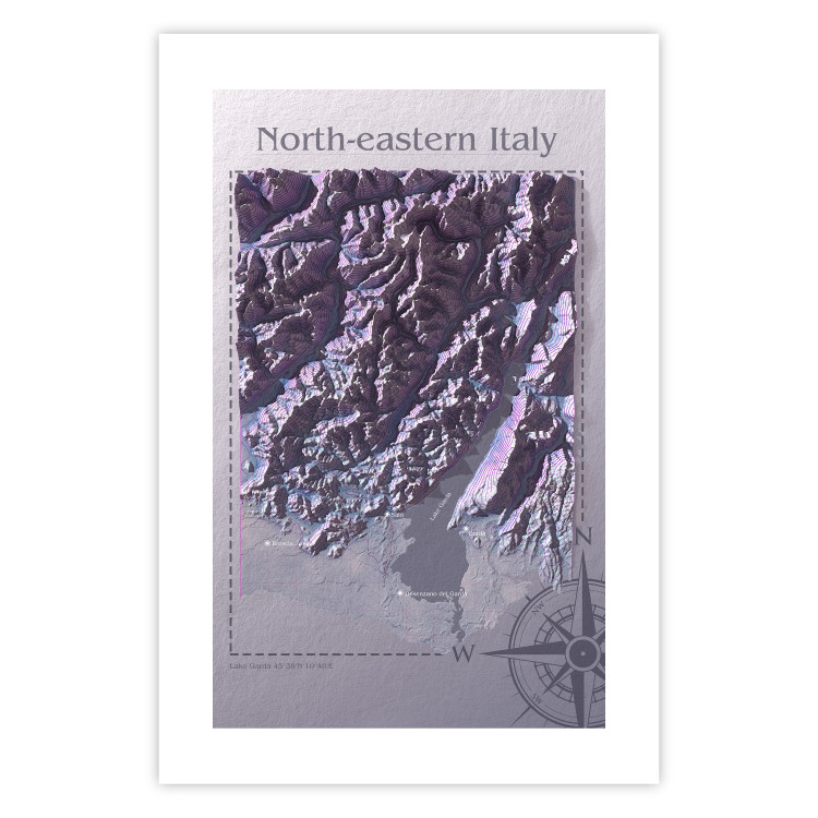 Wall Poster Isometric Map: Northeastern Italy - Italian mountains and texts 118512 additionalImage 16