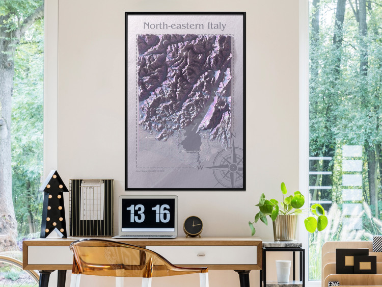 Wall Poster Isometric Map: Northeastern Italy - Italian mountains and texts 118512 additionalImage 4