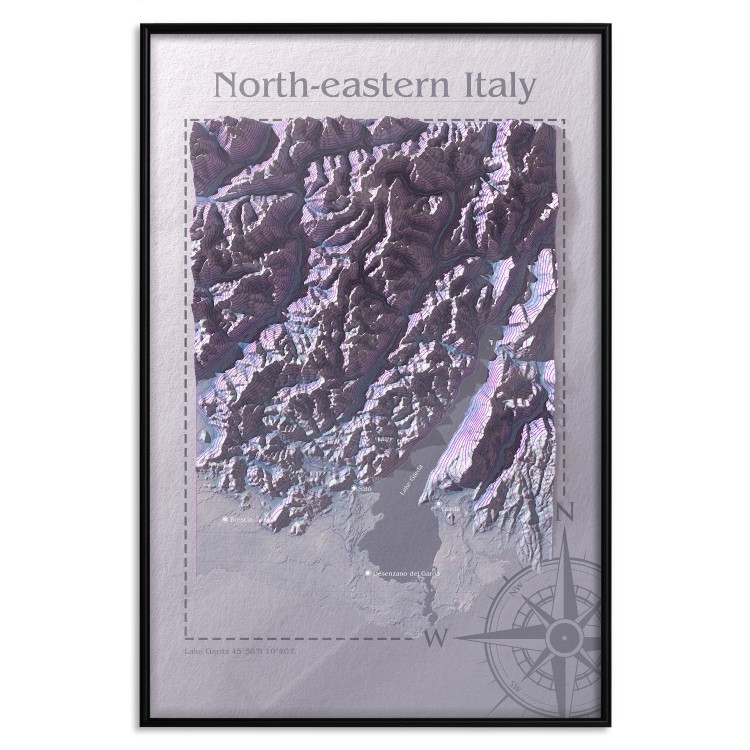 Wall Poster Isometric Map: Northeastern Italy - Italian mountains and texts 118512 additionalImage 21