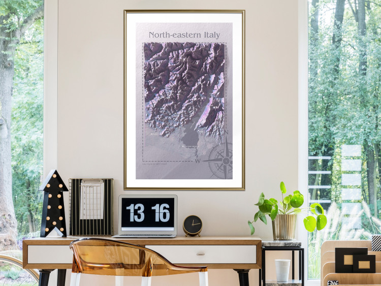 Wall Poster Isometric Map: Northeastern Italy - Italian mountains and texts 118512 additionalImage 5