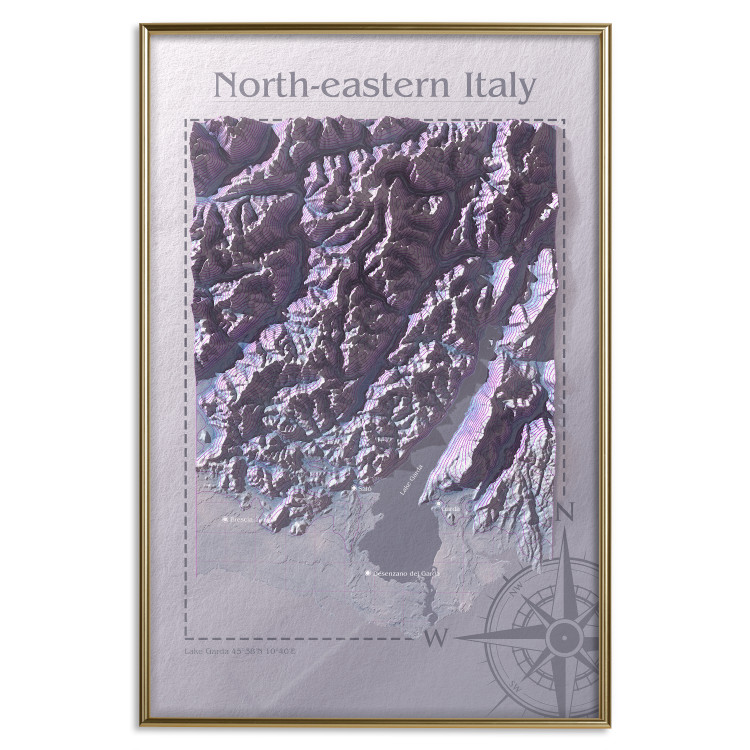 Wall Poster Isometric Map: Northeastern Italy - Italian mountains and texts 118512 additionalImage 18