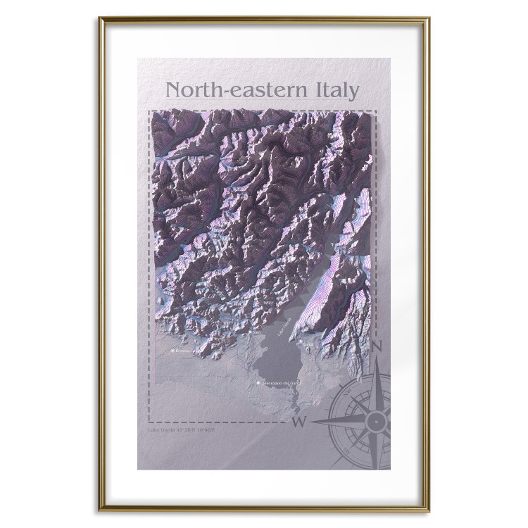 Wall Poster Isometric Map: Northeastern Italy - Italian mountains and texts 118512 additionalImage 26
