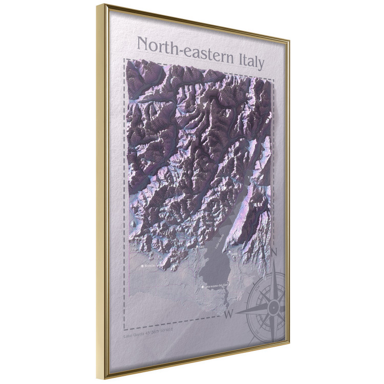 Wall Poster Isometric Map: Northeastern Italy - Italian mountains and texts 118512 additionalImage 8