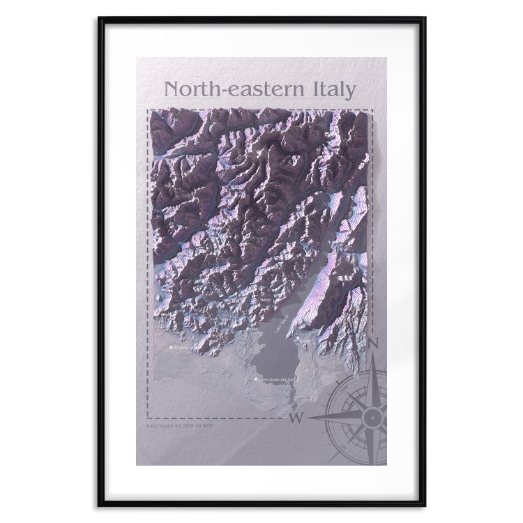 Wall Poster Isometric Map: Northeastern Italy - Italian mountains and texts 118512 additionalImage 27