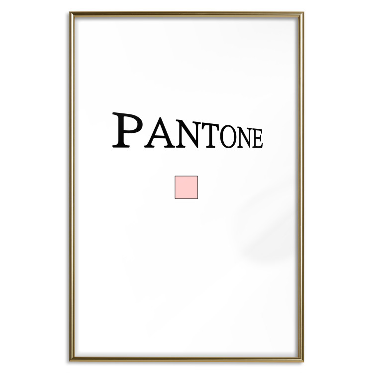 Wall Poster Pantone - black English text with a geometric figure on a white background 122812 additionalImage 20