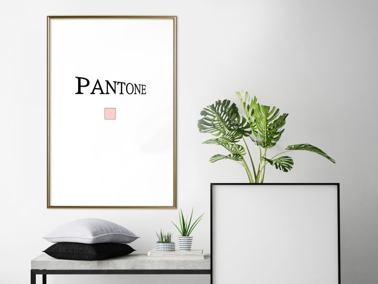 Wall Poster Pantone - black English text with a geometric figure on a white background 122812 additionalImage 13