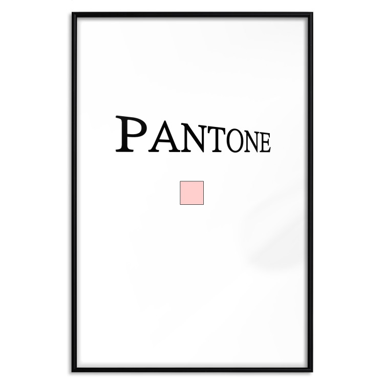 Wall Poster Pantone - black English text with a geometric figure on a white background 122812 additionalImage 24