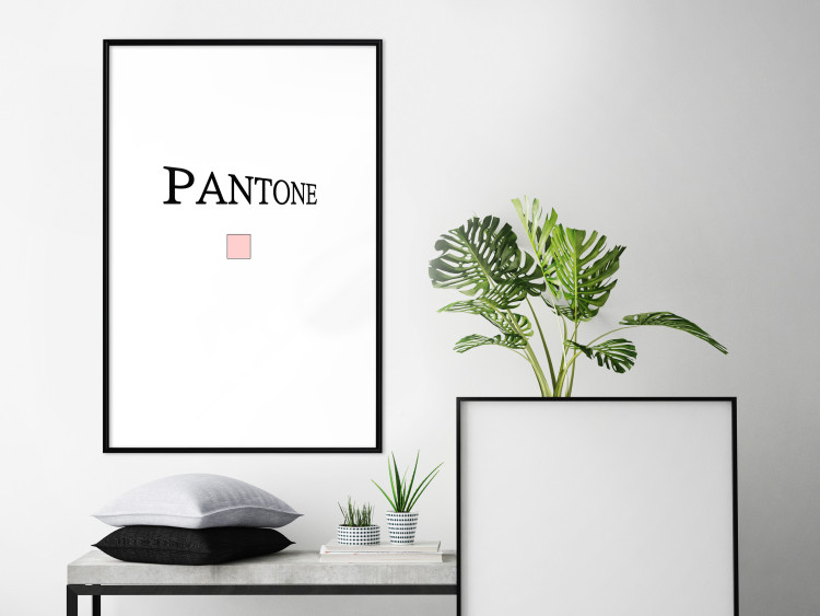 Wall Poster Pantone - black English text with a geometric figure on a white background 122812 additionalImage 4