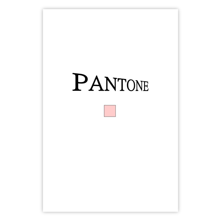 Wall Poster Pantone - black English text with a geometric figure on a white background 122812 additionalImage 25