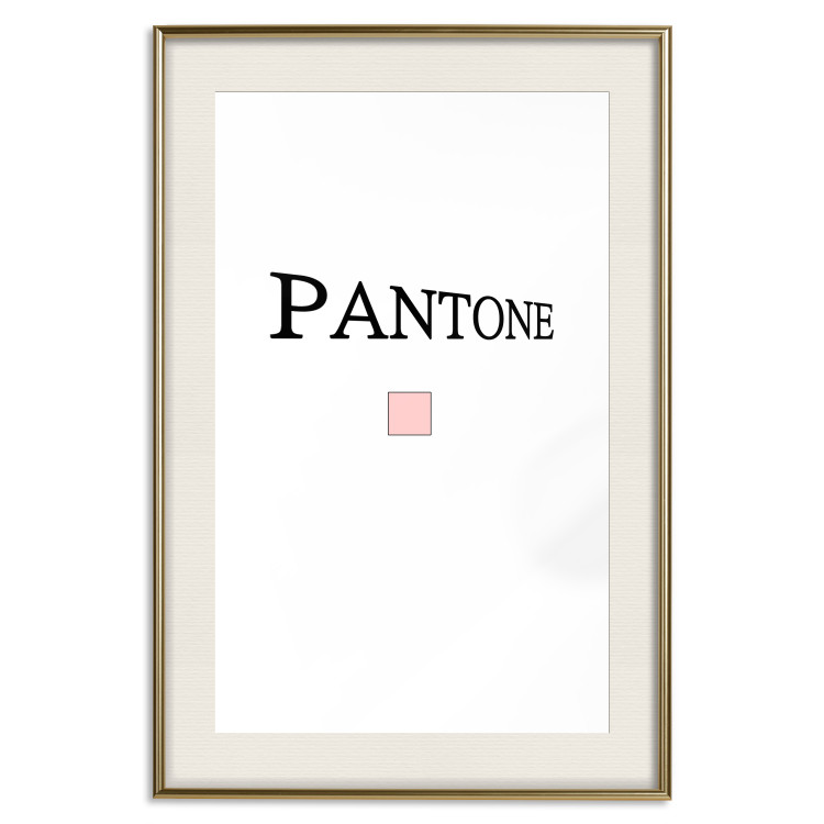 Wall Poster Pantone - black English text with a geometric figure on a white background 122812 additionalImage 19