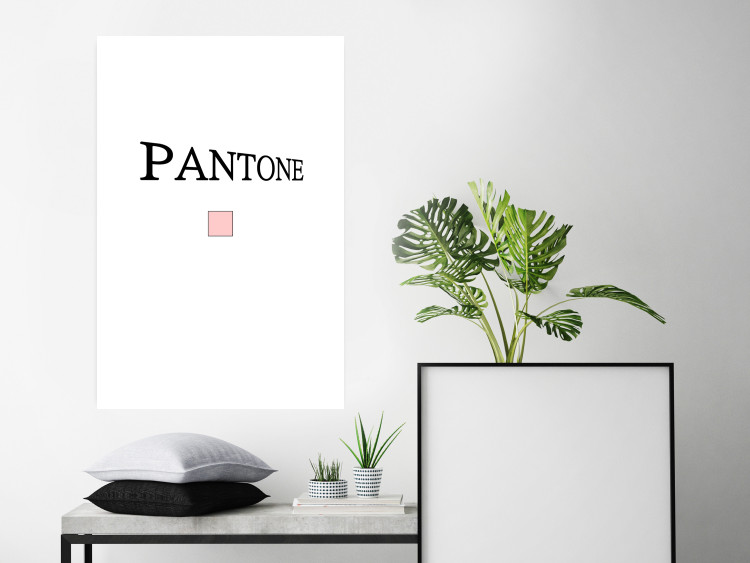 Wall Poster Pantone - black English text with a geometric figure on a white background 122812 additionalImage 17