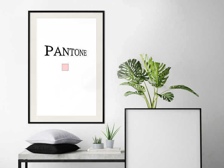 Wall Poster Pantone - black English text with a geometric figure on a white background 122812 additionalImage 22