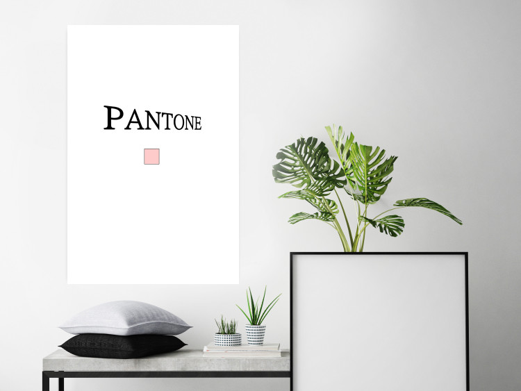 Wall Poster Pantone - black English text with a geometric figure on a white background 122812 additionalImage 4