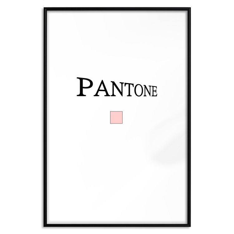 Wall Poster Pantone - black English text with a geometric figure on a white background 122812 additionalImage 15