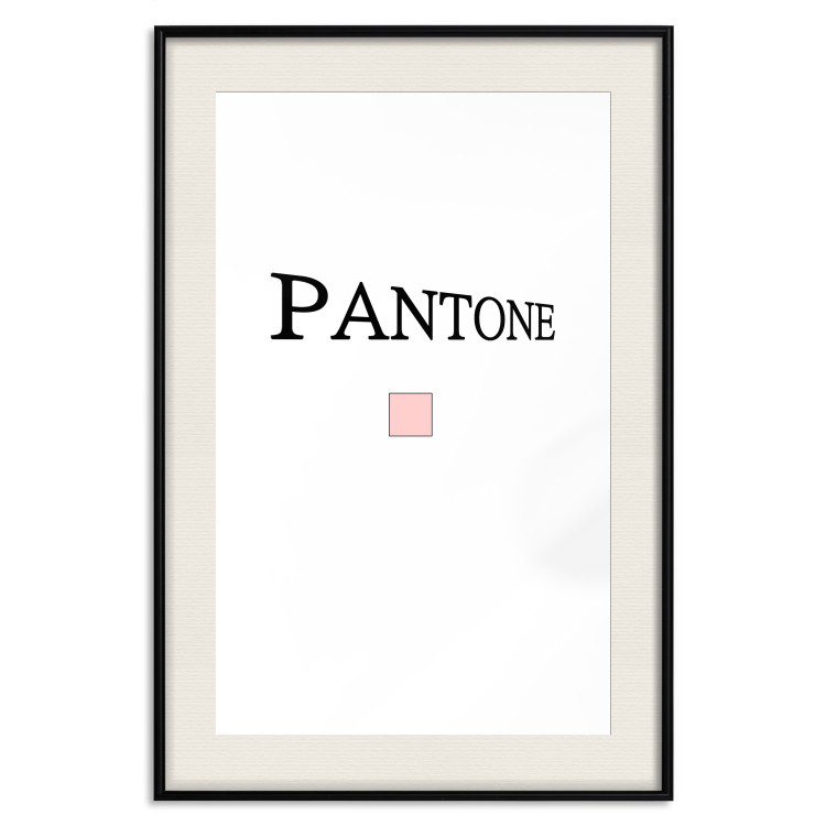 Wall Poster Pantone - black English text with a geometric figure on a white background 122812 additionalImage 18