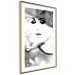Poster Elegant Infatuation - black and white portrait of a woman in watercolor motif 123412 additionalThumb 6