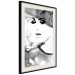 Poster Elegant Infatuation - black and white portrait of a woman in watercolor motif 123412 additionalThumb 3