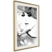Poster Elegant Infatuation - black and white portrait of a woman in watercolor motif 123412 additionalThumb 2