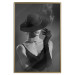 Wall Poster Black Elegance - elegant black and white portrait of woman with cigarette 123612 additionalThumb 16